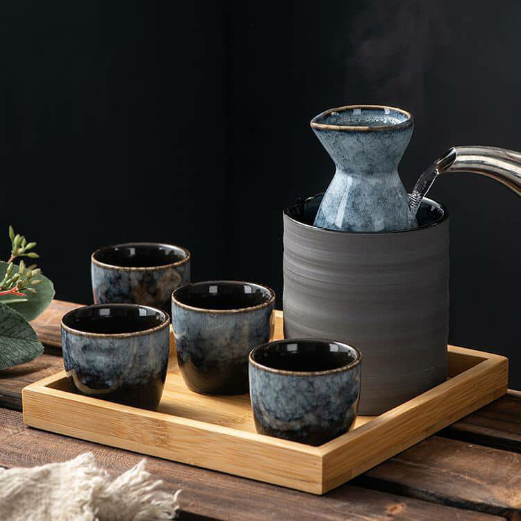 酒器セット 陶器酒器 徳利 和食器 おちょこ 和風酒器 陶磁器 6点セット 居酒屋 記...