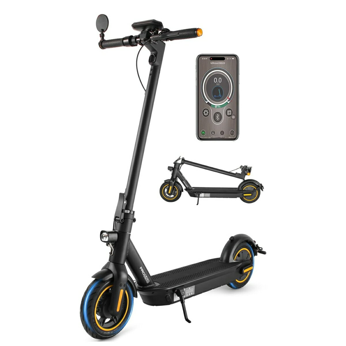 楽天スーパーSALE 10%OFF 電動キックボード 原付一種 350W定格出力 最高速度35km/h 3段変速 三重緩衝システム 液晶モニター 保安部品付き 折りたたみ可能 立ち乗り