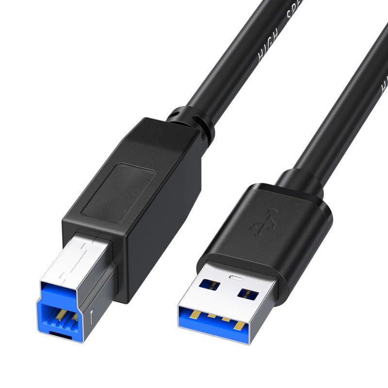 USB 3.0 A B ケーブル、USB 3.0 ケーブル - 3m、タイプA オス - タイプB 3.0 オス、USBA to B、ブラック