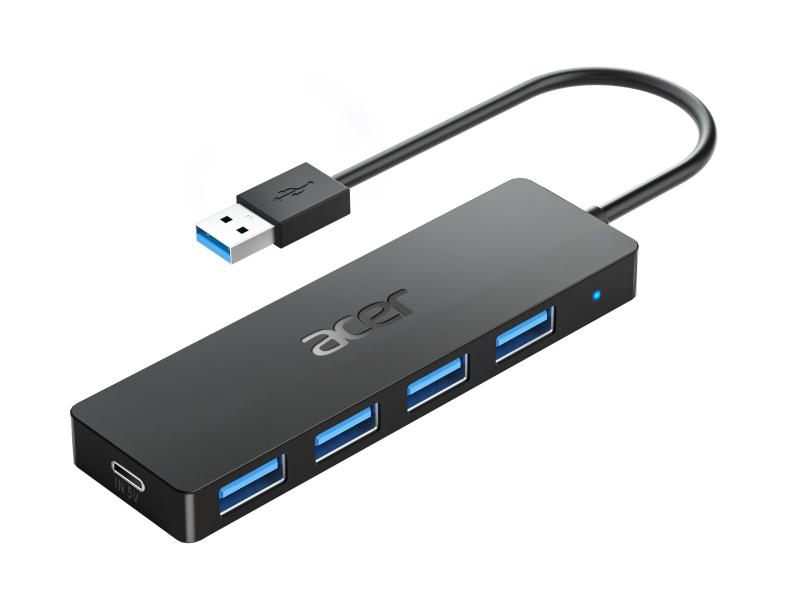 acer USB3.0 ハブ (4-in-1, 5Gbps) 増設 拡張 4ポート Hub 高速データ転送 延長ケーブル 軽量 コンパクト ノートPC/PS5/PS4/Xbox/Surfaceに対応 USB ハブ テレワーク リモート 在宅勤務 ゲームに