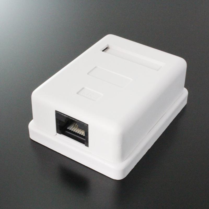 タローズTARO'S LAN用ローゼット CAT66/CAT5E対応 RJ45 8極8芯 露出 工具不要 エコ簡易パッケージ