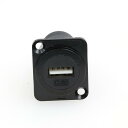 Eonvic USB C メス - タイプ C メス D タイプ パネル マウント アダプタ カプラー パススルー コネクタ 防水ダスト キャップ付き