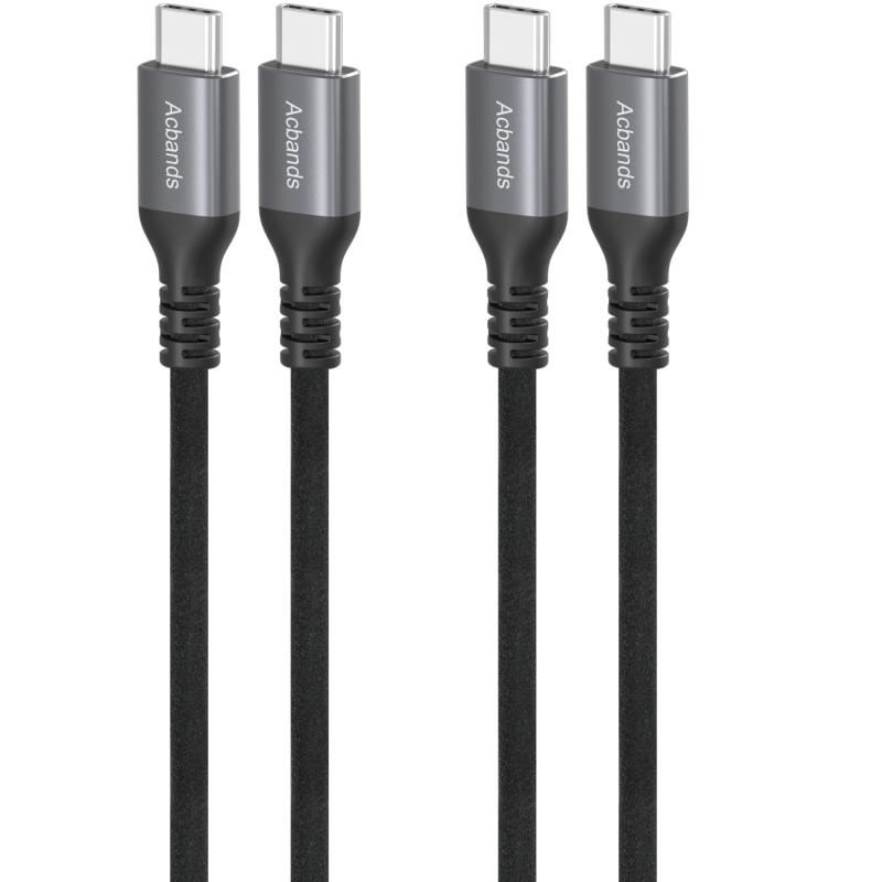 Acbands USB Type C ケーブル 60W PD対応 シリコン素材 柔軟なデータケーブル USB-C&USB-C 滑らかで柔らかい質感 急速 ケーブル