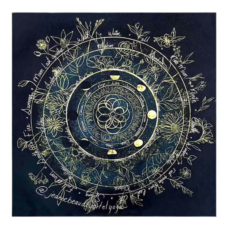 [セドナの魔法] 米国の占い師が認めた - 帆布製タロットクロス テーブルクロス 洗濯できる特殊印刷