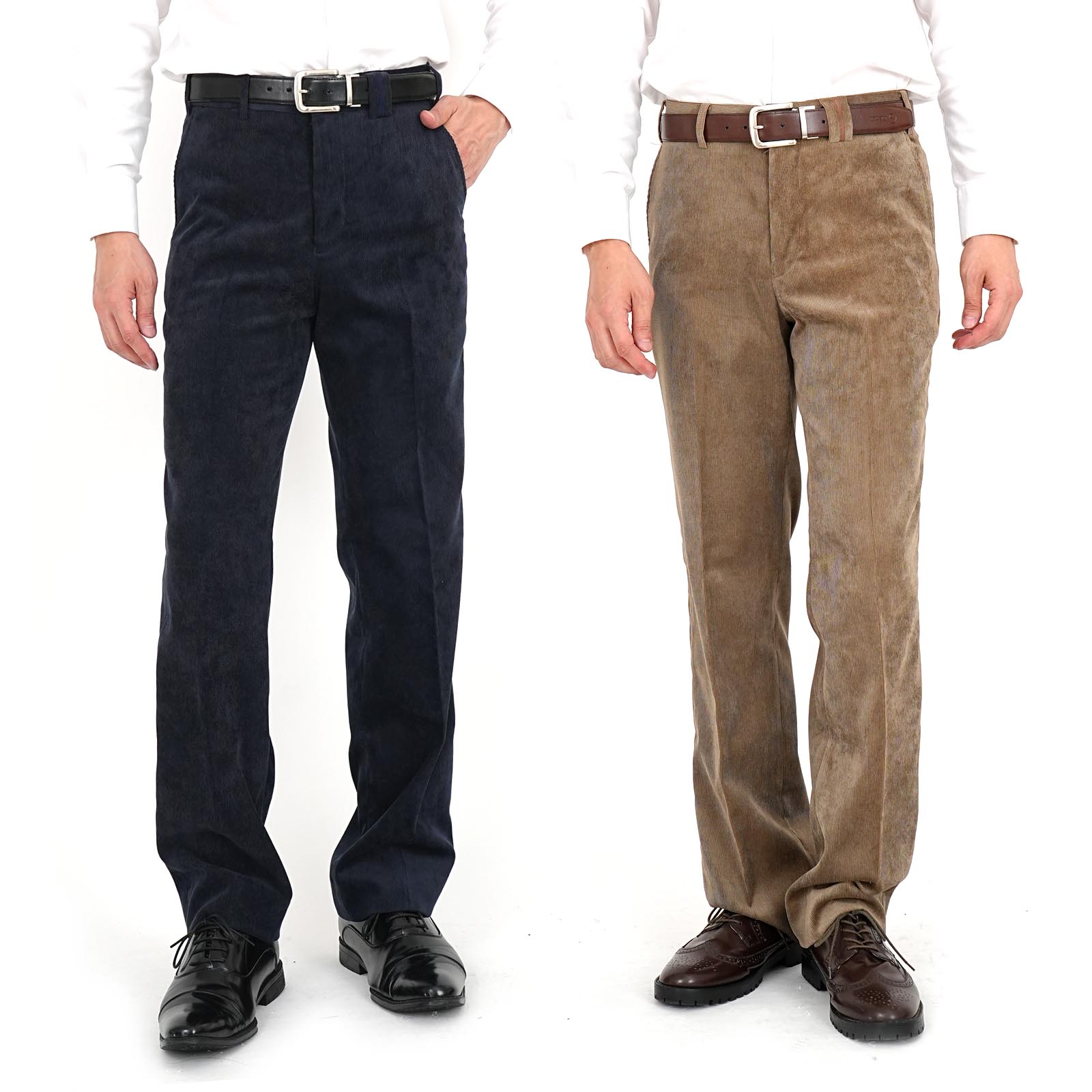 スラックス ストレッチ ノータック コールテン コーデュロイ 大きいサイズ 小さいサイズ 保温 家庭洗濯 ウォッシャブル お好みの長さに加工します 【裾上げ、送料無料】きれいめ ゴルフパンツ カジュアル