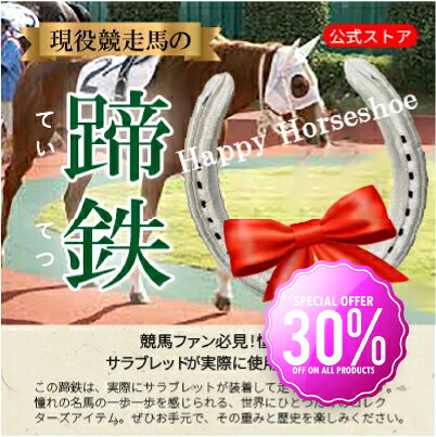 30％OFFクーポン配布中！限定！「蹄鉄」 競走馬の蹄鉄 幸運の蹄鉄 Happy Horseshoe 現役サラブレット 馬 グッズ お守り お祝い 金運 幸運 家庭運 開運 世界最大 インテリア アクセサリー 競馬 蹄鉄