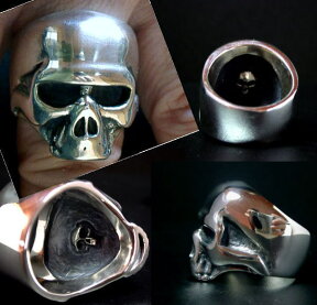 ◆【スカルK08シルバーリング】 Keith Skull Ring キースリングシルバーアクセサリーメンズアクセサリー　レディース