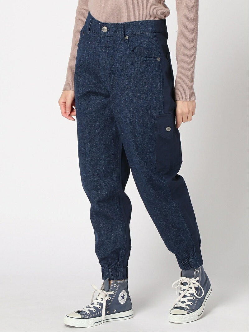 【SALE／55%OFF】Dickies/(W)デニム ジョガーパンツ カーゴポケット Dickies ディッキーズ パンツ/ジーンズ ジーンズその他 ネイビー ブラック【RBA_E】【送料無料】[Rakuten Fashion]