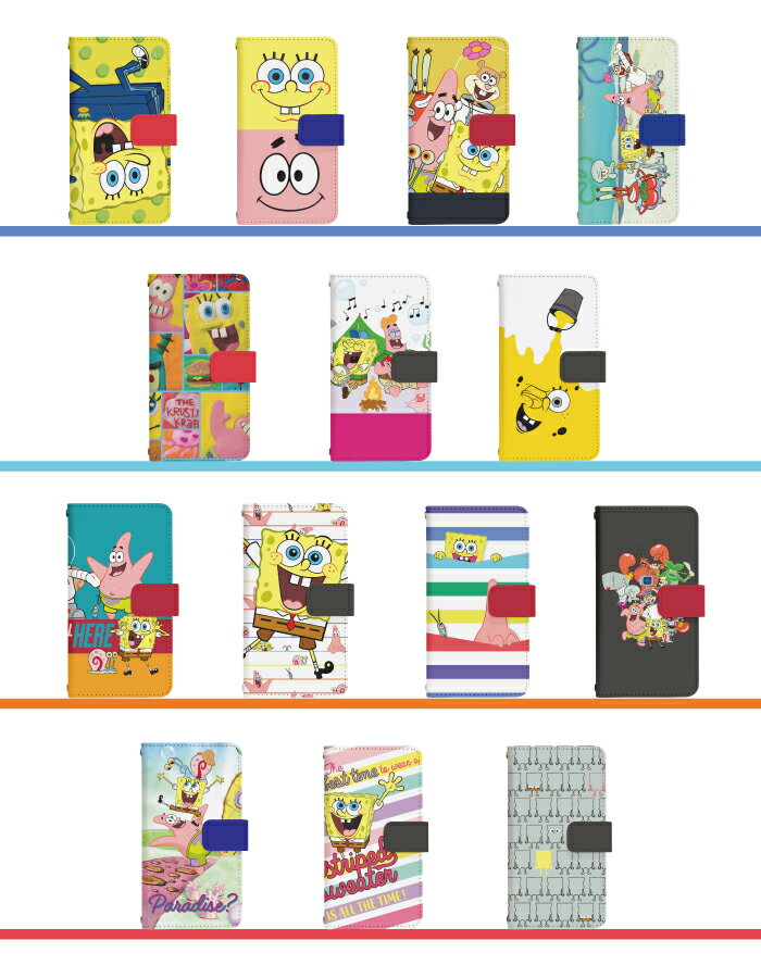 Galaxy A52 5G SC-53B 携帯カバー 手帳型 スマートフォン スマートホン 携帯 ケース galaxy a52 5g sc-53b カバー ギャラクシー ギャラクシーa52 ケース スポンジボブ di881