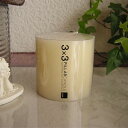 3 ×3 Pillar Candle 3インチ×3インチ ピラーキャンドル アイボリー 直径7.5cm×高さ7.5cm