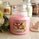 ヤンキーキャンドル ヤンキーキャンドルジャーM（Mサイズ）・フレッシュカットローズの香り アロマキャンドルYANKEE CANDLE JAR M