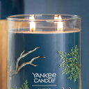 YANKEE CANDLE ヤンキーキャンドル シグネチャータンブラー2ウィック「ベイサイドシダー」 香りが広がりやすい2本芯タイプ フタはキャンドルのコースターに