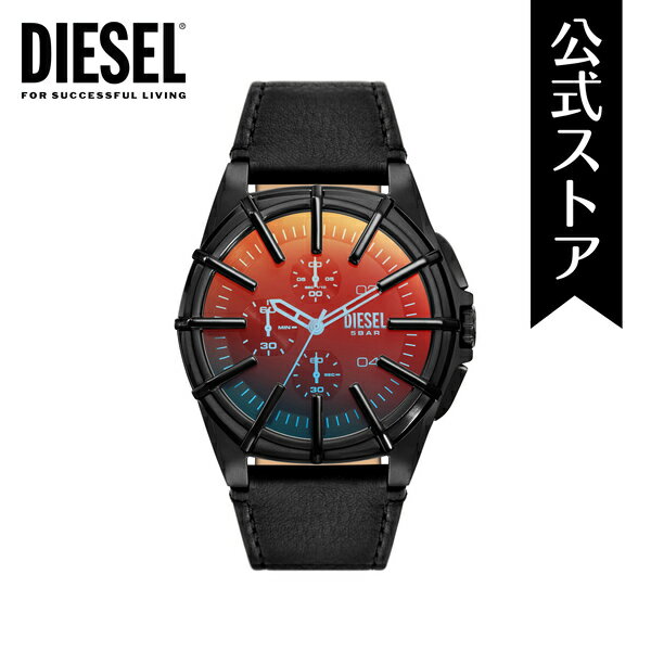 楽天DIESEL ウォッチ公式ストアディーゼル 腕時計 アナログ クオーツ メンズ ブラック レザー Framed DZ4658 2024 春