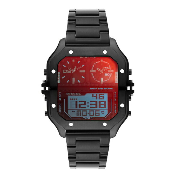 ディーゼル 腕時計 ブラック アナデジ メンズ DIESEL 時計 DZ7455 CLASHER 公式 生活 防水 誕生日 プレゼント 記念日 ギフト カジュアル
