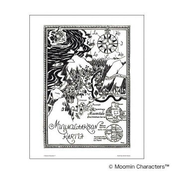 MOOMIN(ムーミン) モノクロミニポスター ムーミン谷 PTK040057