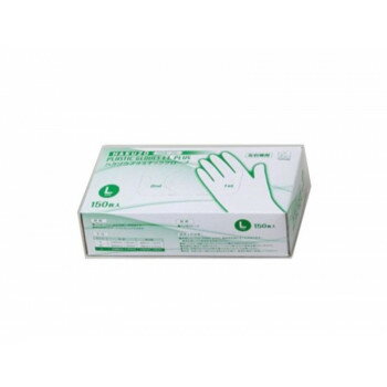 ハクゾウメディカル ハクゾウプラスチックグローブELプラス パウダーフリー L 150枚入 3024335