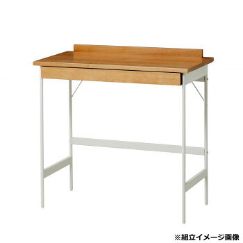 リビングに置きやすいミニマムなデザインで、学習は勿論、仕事や趣味の時間にも活躍し、子供から大人まで家族で共有して使えるホームデスクです。天然木のビーチ材とホワイトフレームの組み合わせは、他のLIVシリーズのワゴンやハンガー等と相性が良くコーディネートできます。天板上の貫に差し込めるトレイとスタンドが付属。細々した文房具や身の回りの小物はトレイに収納。トレイ・スタンドは取り外し可能です。サイドフックが1個付属。左右の各3ヶ所にある取付位置に付け替え可能です。スタンドはスマホやタブレットを立て掛ける事が出来て、コンパクトな天板を広く活用する事ができます。天板の下には幅の広い引き出しも完備し、シンプルなデザインに収納力も兼ね備えています。サイズW800×D400×H760mm、天板の高さ:720mm個装サイズ：48×88×15cm重量個装重量：16000g素材・材質天板:天然木(ビーチ)フレーム:スチール・粉体塗装トレイ・スタンド・フック:スチール・粉体塗装仕様組立式耐荷重:天板20kg、引出3kg生産国中国※掲載納期は目安であり、商品欠品の場合、お時間をいただいたり、完売の場合もございます。仕様・パッケージなどは予告無く変更となる場合もございます。一部メーカー・仕入れ先からの直送商品等は、沖縄・離島・北海道へは配送不可(又は送料加算)となる場合もございます。広告文責:株式会社ノースウェブ　Tel 0144-52-00184933178228623