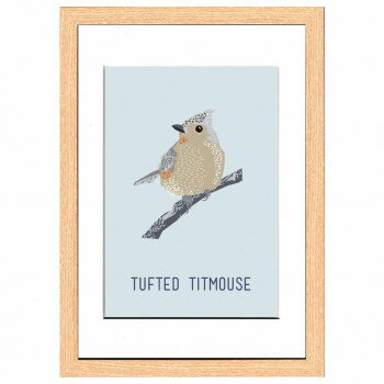 North Birds Tufted Titmouse アートパネル ZNB-53431