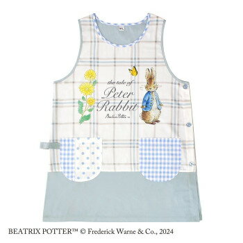 ピーターラビット エプロン Simple Flower ブルーグレー ST-IP0007