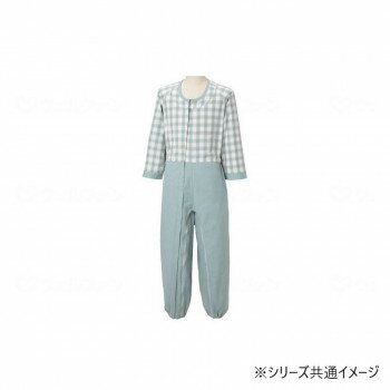 丸昌 制菌前開き介護用つなぎ(フルオープン) グリーン L 145002