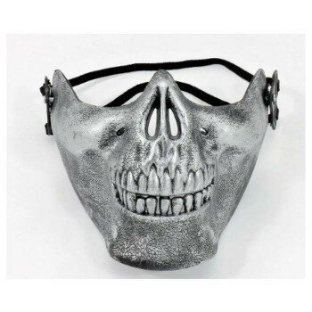 コスチューム　コスプレ衣装　スカルハーフマスク シルバー