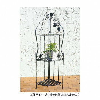 大同クラフト ガーデンインテリア 3段コーナーラック 折りたたみ式　ACR61-03G