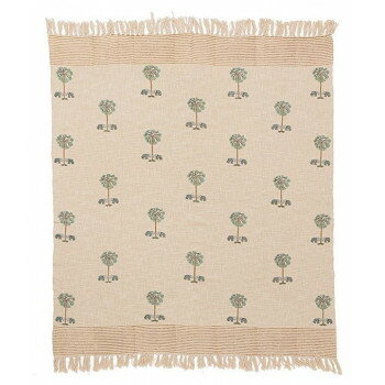 東京かんかん ブロックプリントコットンブランケット エレファント M30-2541B