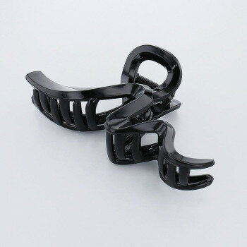 フラワーリング バンスクリップ ニュアンスライン ブラック HHC0532-BK