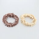 フラワーリング ヘアゴム リボンミックス 2本セット ピンク HHG1129-PK