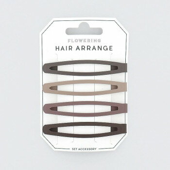 フラワーリング トップピン シンプル 4本セット グレー HTP0099-GY