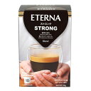 ETERNA(エテルナ)は、厳選した100％アラビカ種のみを使用した一杯用ネスプレッソ互換カプセルコーヒーです。コーヒーが持つ本来の風味とエスプレッソでしか味わえないコクをそのまま生かしながら、日本で愛飲されているドリップコーヒーのようなマイルド且つ透明感溢れる味わいを実現しました。サイズ個装サイズ：24×33×14cm重量個装重量：1450g仕様賞味期間：製造日より360日セット内容(5g×10個)×12箱セット生産国最終加工:韓国※掲載納期は目安であり、商品欠品の場合、お時間をいただいたり、完売の場合もございます。仕様・パッケージなどは予告無く変更となる場合もございます。広告文責:株式会社ノースウェブ　Tel 0144-52-0018厳選した100％アラビカ種のみを使用!【ストロング】重厚な苦み、南イタリア・スタイルETERNA(エテルナ)は、厳選した100％アラビカ種のみを使用した一杯用ネスプレッソ互換カプセルコーヒーです。コーヒーが持つ本来の風味とエスプレッソでしか味わえないコクをそのまま生かしながら、日本で愛飲されているドリップコーヒーのようなマイルド且つ透明感溢れる味わいを実現しました。原材料名称：エスプレッソコーヒー(細挽き)コーヒー豆(生豆生産国:ブラジル、エチオピア、グアテマラ、インド)保存方法直射日光、高温を避けて常温で保存してください。製造（販売）者情報【輸入者・販売者】(株)フレッシュロースター珈琲問屋神奈川県横浜市保土ヶ谷区天王町1-27-6