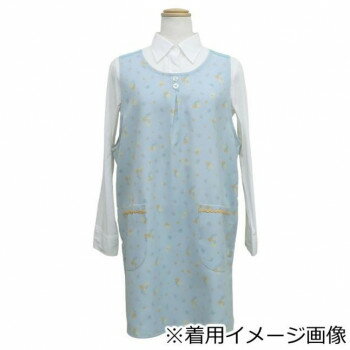 全体に花柄が散りばめられた爽やかなデザインのエプロン。大きなポケットが便利です。サイズM〜L(身丈85cm)個装サイズ：35×30×1cm重量個装重量：250g素材・材質プリント:ポリエステル80%、綿20%無地:ポリエステル65%、綿35...