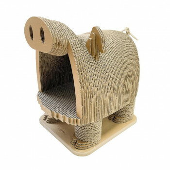 狭くて暗い場所が好きという習性のある 猫ちゃんが大好きな「猫ちぐら」。 カリカリーナ流の「遊びゴコロ」をプラスすると、可愛い動物型の爪とぎが誕生しました。国産の「超」強化ダンボールを使い、丁寧に成形した温かみのあるフォルムです。サイズ個装サ...