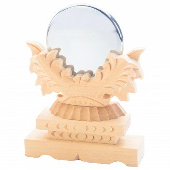 神棚の里 神鏡木製 上彫リ 2寸 神棚 神具