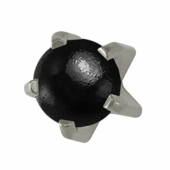 JPS セイフティピアッサー 耳用ロングタイプ シルバーカラー(医療用ステンレス) オニキス色 7M1307WL