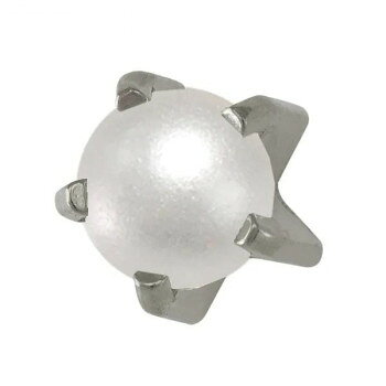 JPS セイフティピアッサー 耳用軟骨 シルバーカラー(医療用ステンレス) パール色 7M1301WC