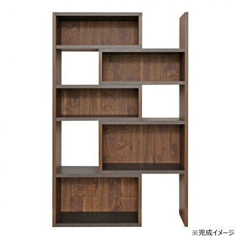 日本製組立家具 リビング収納 オープンシェルフ CO-CR-1500Sスライド ブラウン