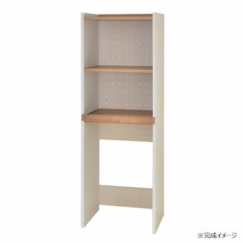 Rakuten - 日本製組立家具 キッチンラック ゴミ箱収納スライド式レンジ台 CO-KR1760R 白