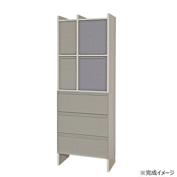 Corner Racks - 日本製組立家具 ランドリーラック 洗面所収納 CO-SE-1865TH(2梱包) GW×LG×GR