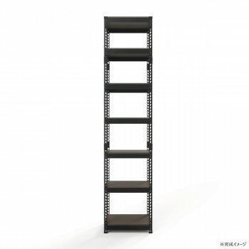 シェルフ7段 幅51cm MK-2257NBK ブラック