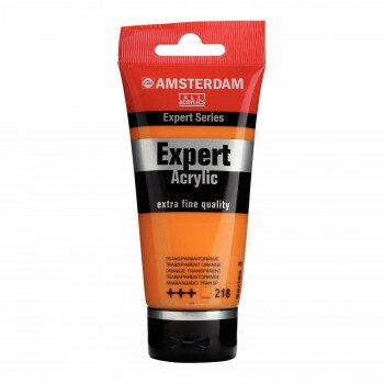 アムステルダムアクリリック　エキスパート　75mlチューブ　トランスペアレントオレンジ　218　468403