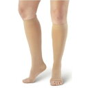 医療用弾性ストッキング レックスフィット 厚手ハイソックス 爪先なし 中圧 Lサイズ ライトベージュ1003