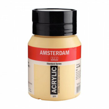 AMSTERDAM　アムステルダム　アクリリックカラー500ml　ネープルスイエローディープ223 474896