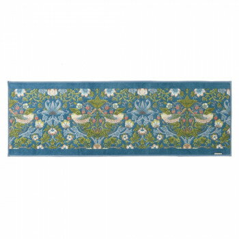 イチゴドロボウ インテリアマット 50×150cm FT1702A BG ブルーグリーン※2025年12月1日入荷分予約受付中