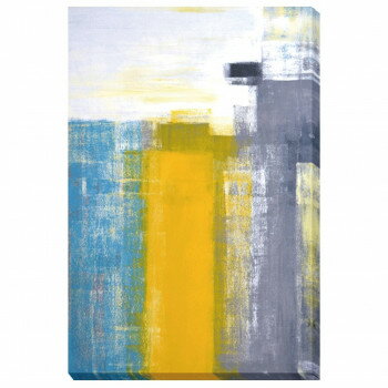 アートパネル Teal and Yellow Abstract Art Painting IAP-52781