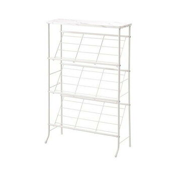 東谷 石目調シューズラック ホワイト LFS-55WH