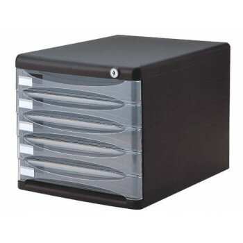 A4-SK5　ナカバヤシ　セキュリティデスクトップケース5段　D(ブラック)