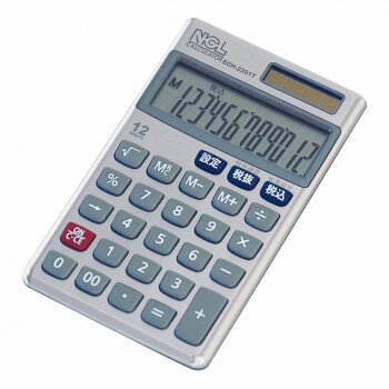 ナカバヤシ 電卓ハンディ-タイプケ-ス付き メタル ECH-2201T