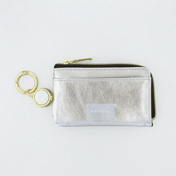 フラワーリング スマートキーポーチ リール付き メタリック シルバー GKP0039-SV