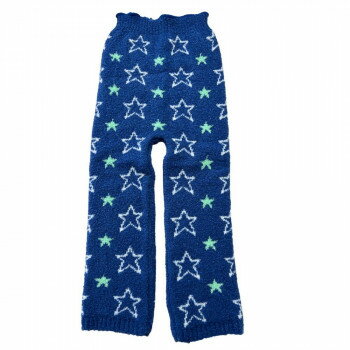 星柄ロングニットパンツ 子供用 90～110cm ブルー 008603721